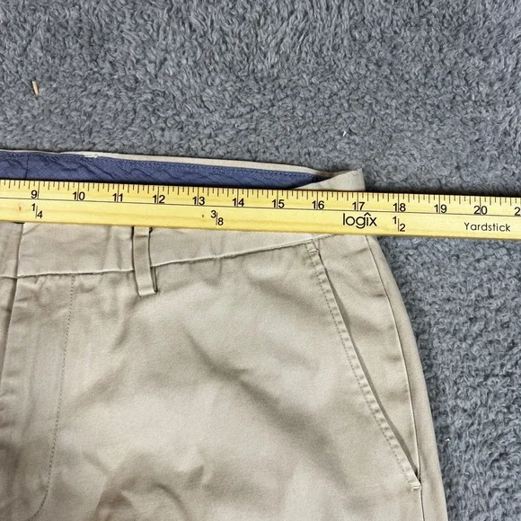 J Crew Chinos Pants Mens 34x35 Bowery Khaki Straight Fit Cotton Office Casual - Picture 5 of 9
